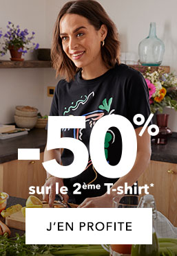 -50% sur le 2ème t-shirt
